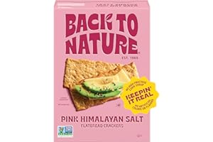 Back to Nature Pink Himalayan Sea Salt Multigrain Flatbread Crackers, Non-GMO, Vegan Friendly, Made with Wheat Flour & Whole Grains, 5oz Box