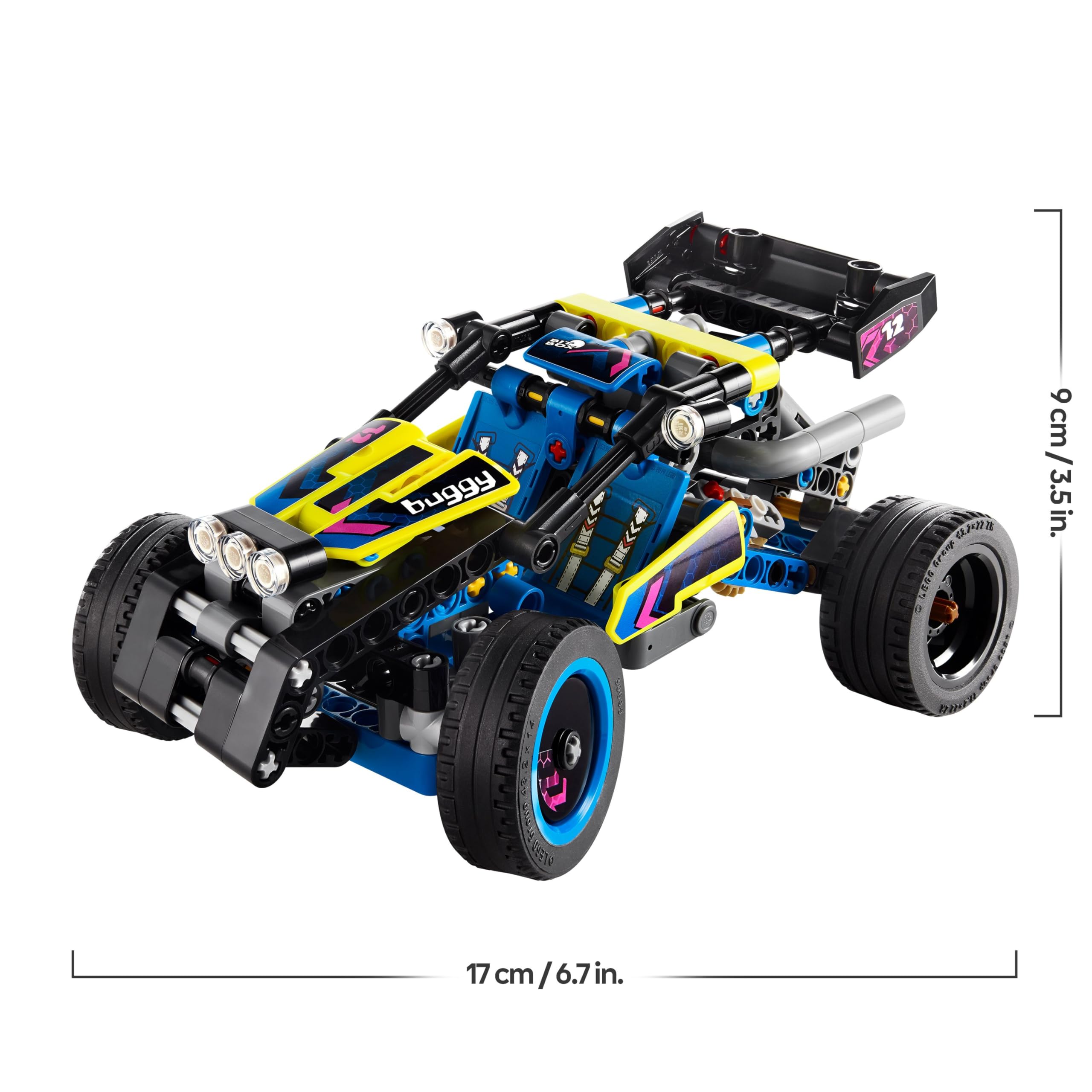 LEGO Technic Offroad Rennbuggy, Auto-Spielzeug für Kinder, Bausatz zum Bauen eines Buggy-Rennautos, Geschenk für 8-jährige Jungs und Mädchen, Rally-Auto-Modell 42164 6