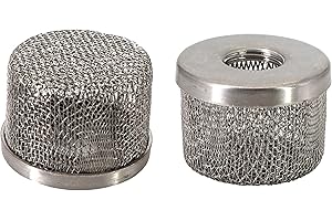 YIAOSUA (2pcs) 181073 181-073 Inlet Strainer Screen Filters with 1/2" NPT Thread Stainless Steel for Airless Paint Sprayer 455 495 St Ultra 500 Ultra Max 695 Suction Hose Double Screen
