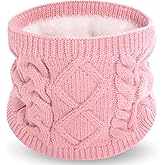 Wandx Kids Neck Warmer Winter Knitted Neck Gaiters for Boys Girls Child Warm Fleece Lined Face Cover for Cold Weather
