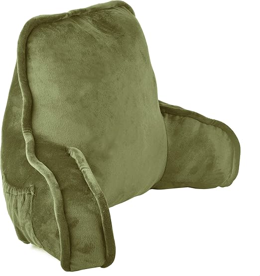 Bed Rest Pillow Lounger Back Support Arm Reading Home Bedrest Cushion