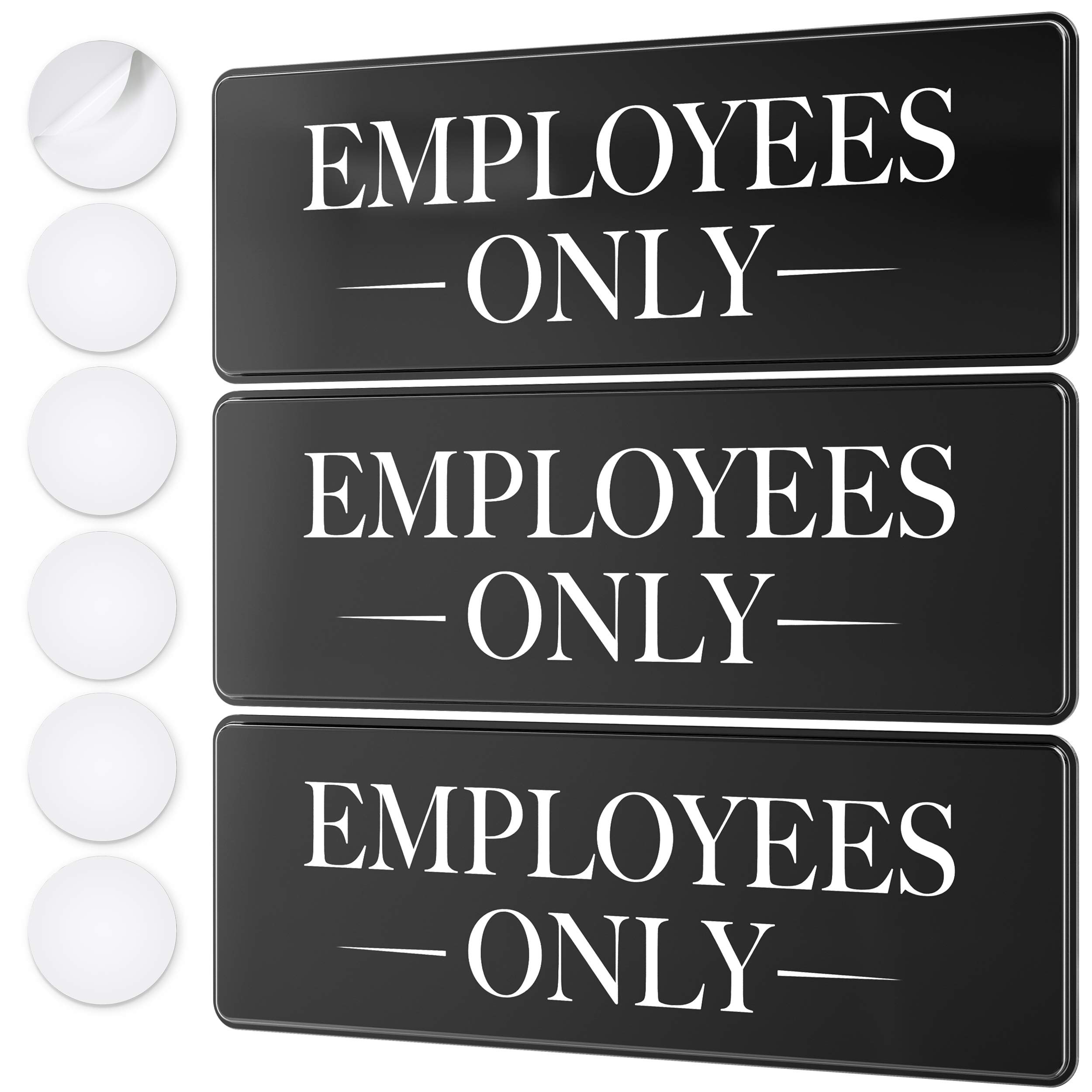 Employees Only, Staff Only Sign Kit - Ideal Signs for Office, Kitchen or Restroom Door - Ensures Public Do Not Enter Restricted Areas - Private Access/Authorized Personnel Only