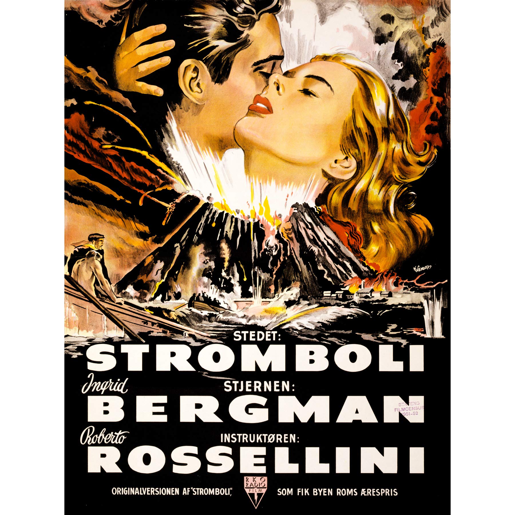 Wee Blue Coo Movie Film Stromboli Bergman Rossellini Volcano Disaster Canvas Print
