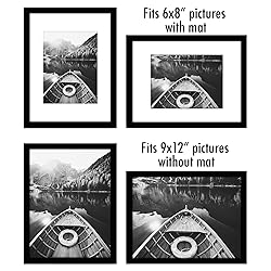 Americanflat 9x12 Picture Frame Set of 5 in Black