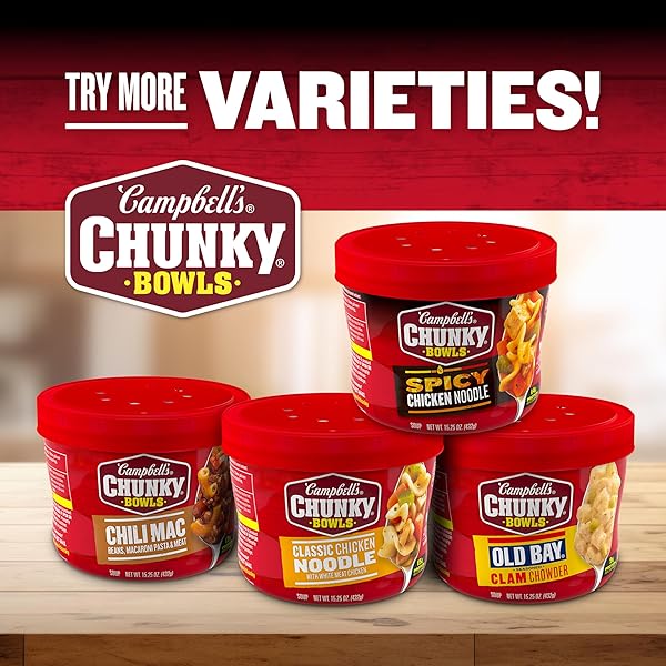 CAMPBELL’S CHUNKY SPICY CHICKEN BURRITO SOUP, 15.25 OZ BOWL
