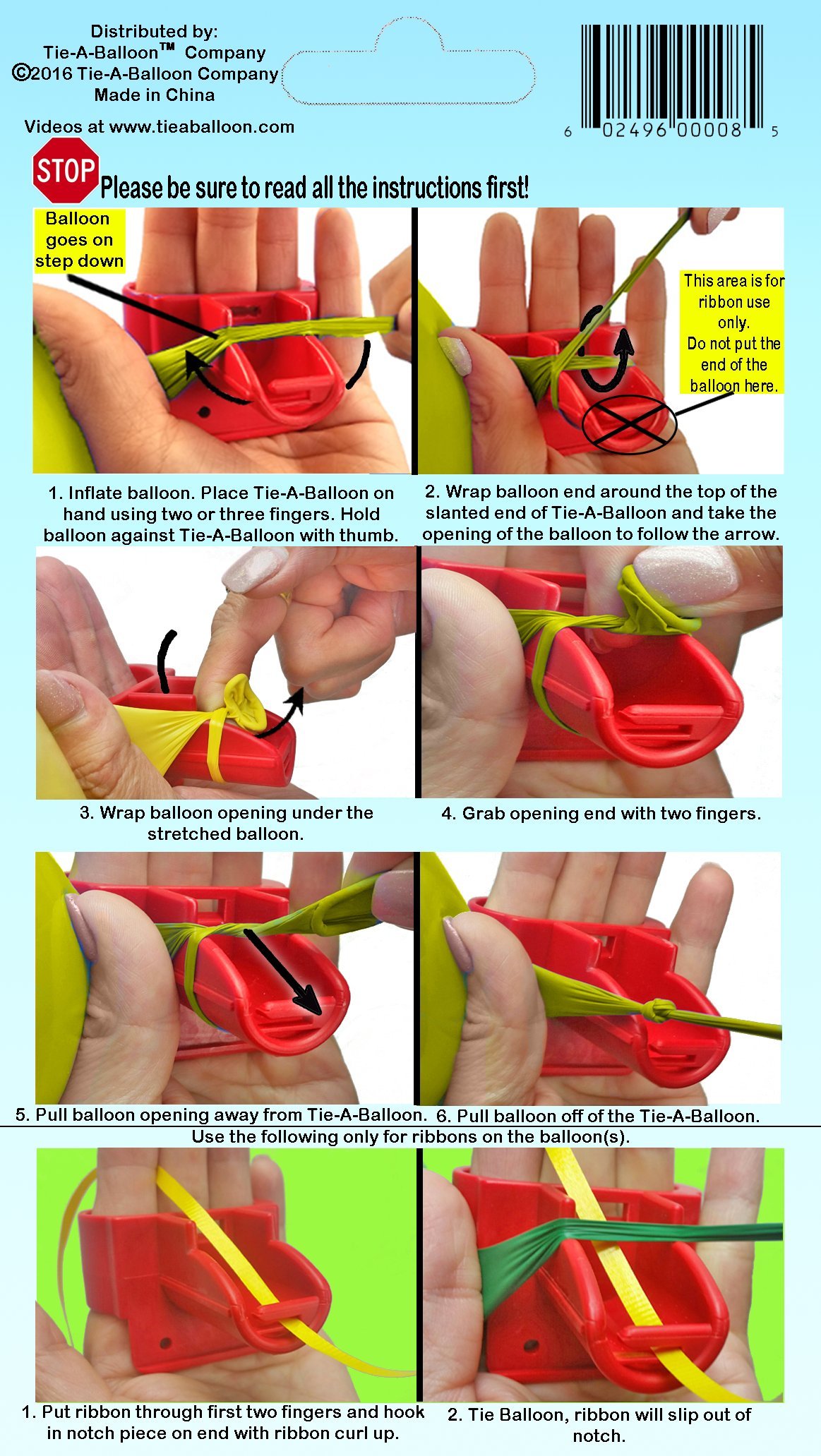 EZ Tie Balloon Tying Tool for Party Balloons Partys Supplies Works