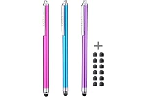 CCIVV Stylus Pens for Touch Screens iPad iPhone Kindle Fire (Pink/Purple/Aqua Blue)