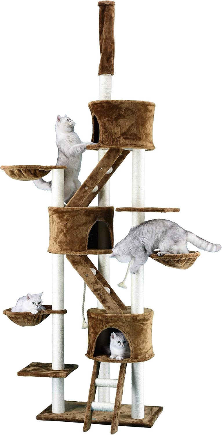 Go Pet Club Huge Cat Tree Beige Color: Pet Supplies