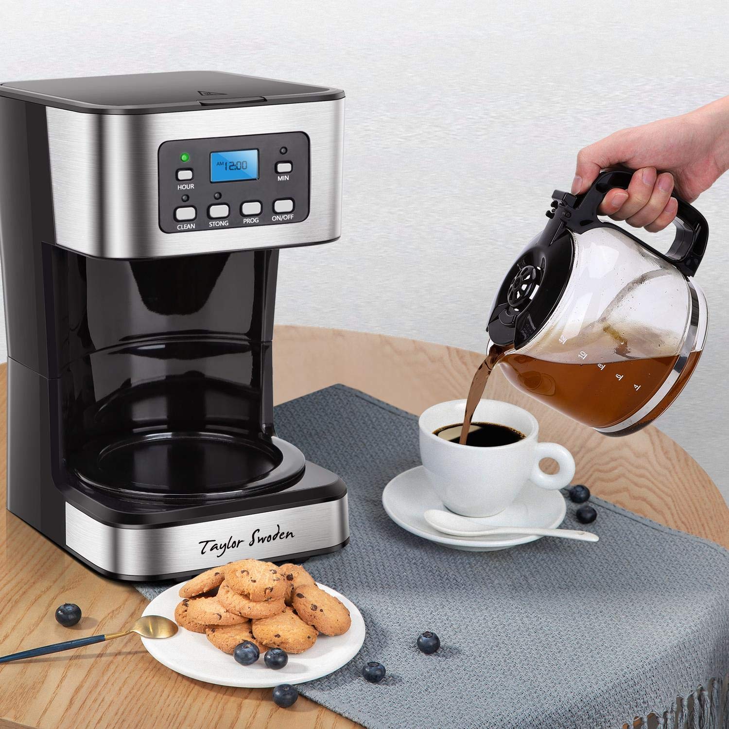 Taylor Swoden Programmable Coffee Maker, 412 Cups Drip Coffee Machine