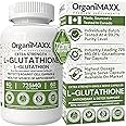 Glutathione 725mg Per Capsule OrganiMAXX L-Glutathione One A Day capsules. Glutathione Supplements for Antioxidant And Detox 