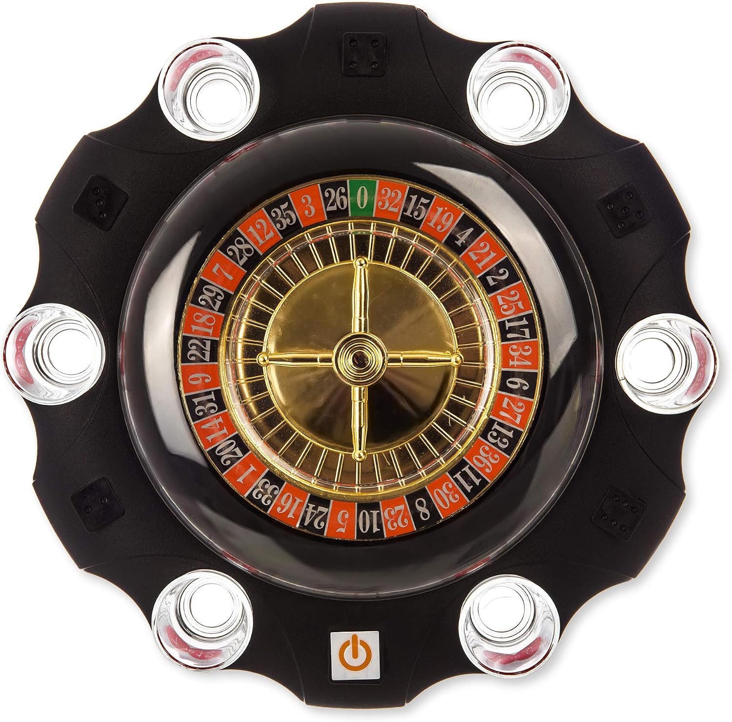 FiNeWaY Electric Drinking Roulette Turntable Party Set Spin Shot STAG Hen Game 6 Glass Games Adult Casino Fun Bar Christmas Xmas New Year - Image 3