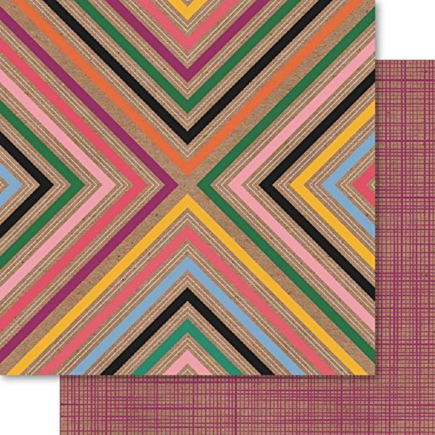 Ruby Rock-It Hessian-Bella Krafty G Paper, Acrylic, Multicolour, 31.75x30.98x0.1 cm