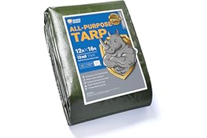 GUARD SHIELD Tarp Green Tarps Heavy Duty Waterproof 12x16 Feet Extra Large Outdoor Tarp Cover 12mil