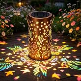 Colorful Hummingbird Solar Lanterns Outdoor Waterproof | Metal Hanging Solar Lights for Garden Decor, Birthday Gifts for Women Mom Grandma, Decorative Lantern for Patio Porch Yard