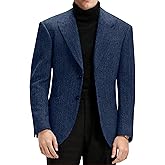 Mens Sport Coats Blazers Formal Navy Blue Blazer Men Retro Herringbone Tweed Wool Prom Tuxedo Suit Jacket Men Wedding XXL