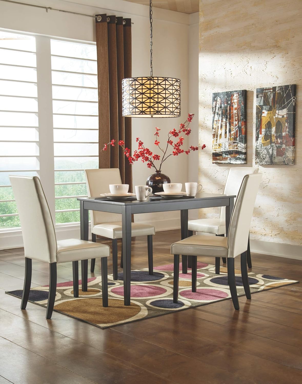 Signature Design by Ashley Kimonte Dining Room Table, Black - Tables