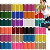 54 Pack Colorful Self Adhesive Bandage Wrap Bulk 4 Inch x 5 Yards 18 Colors Cohesive Bandage,Vet Wrap Breathable Elastic Self-Adherent Tape for Stretch Athletic Sports Wrist Ankle Dogs Pet Vet Wrap