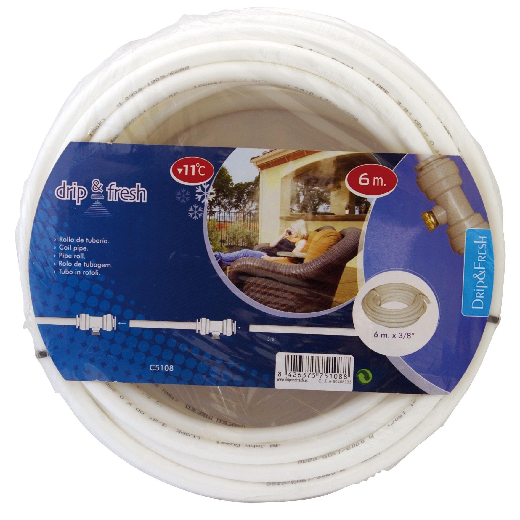 ALTADEX Drip&Fresh White Pipe Roll with Anti UV Treatment, 6 m, Multicolor, 1x1x1 cm, C5108