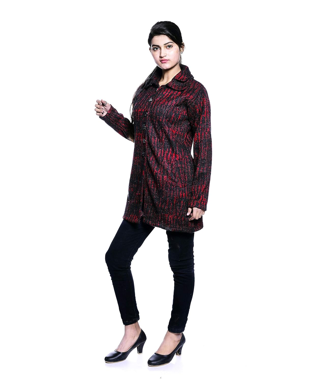 pilot full sleeve coat style woolen women cardigan