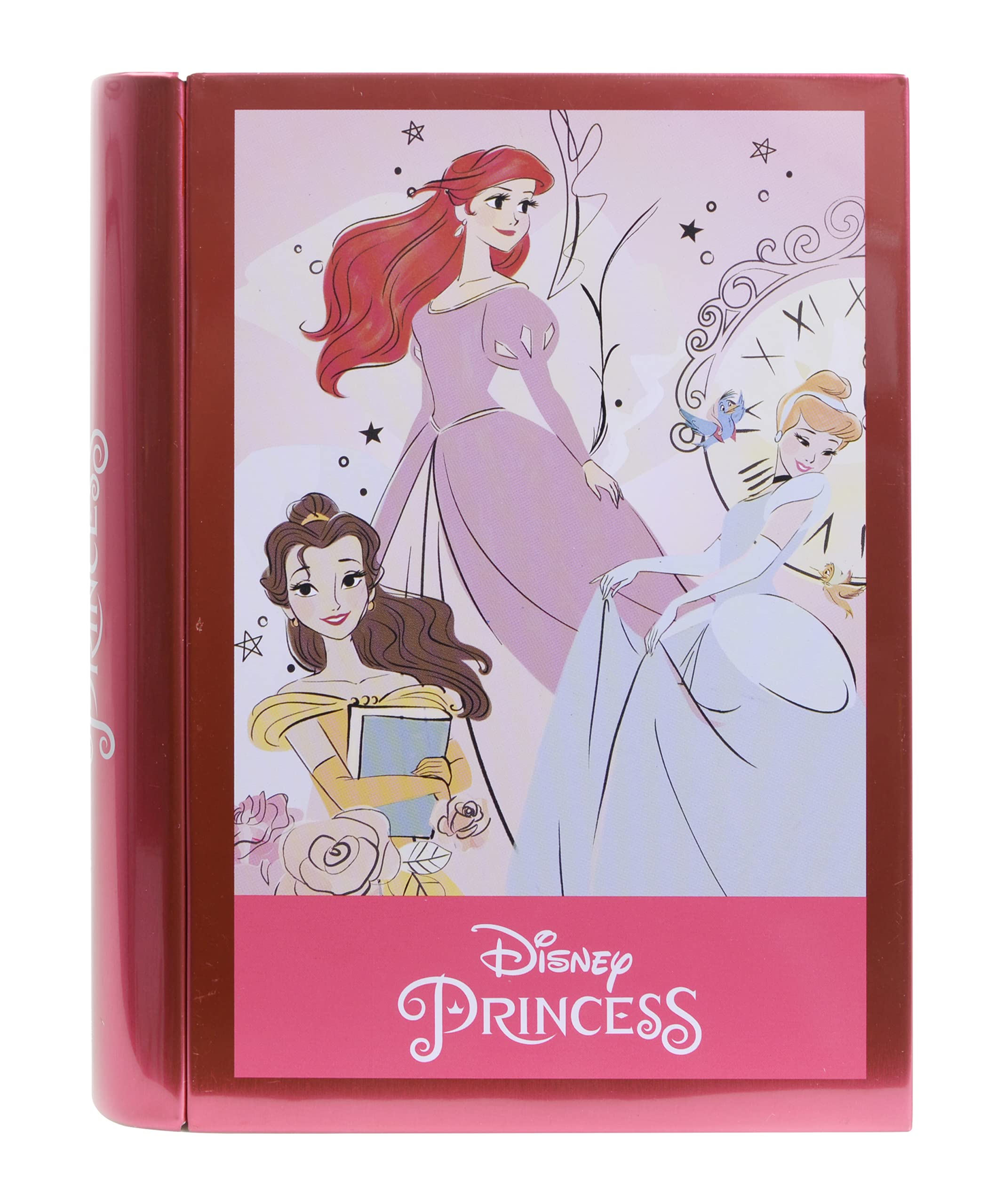 Markwins Princess Enchanting Destinations Book, Princess Beauty Book, Fun Makeup Kit, Colourful Accessories, Toys and Gift for Kids