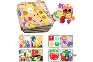 BIZYKOADY Montessori Quiet Book for Toddlers Kids Felt Busy Book Washable Story Books for Preschooler Pre K Learning Educational Board for Baby Boys Girls 3 4 5 6 Years Old Autism Sensory Toys Travel Gifts