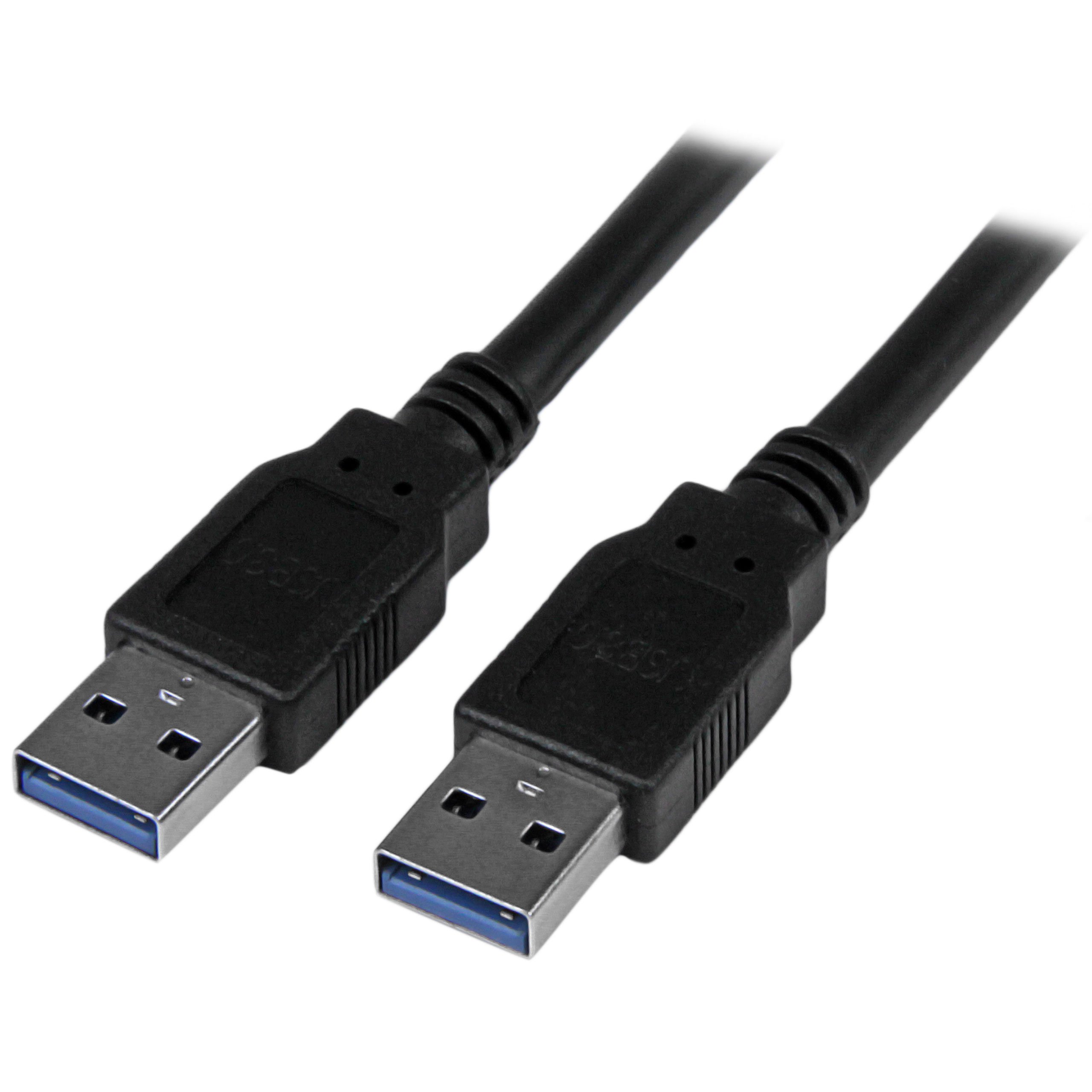 StarTech.com 3m 10 ft USB 3.0 Cable - A to A - M/M - Long USB 3.0 Cable - USB 3.1 Gen 1 (5 Gbps) (USB3SAA3MBK), Black