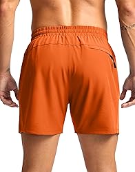 Pudolla Men's Running Athletic Shorts with 3 Zipper