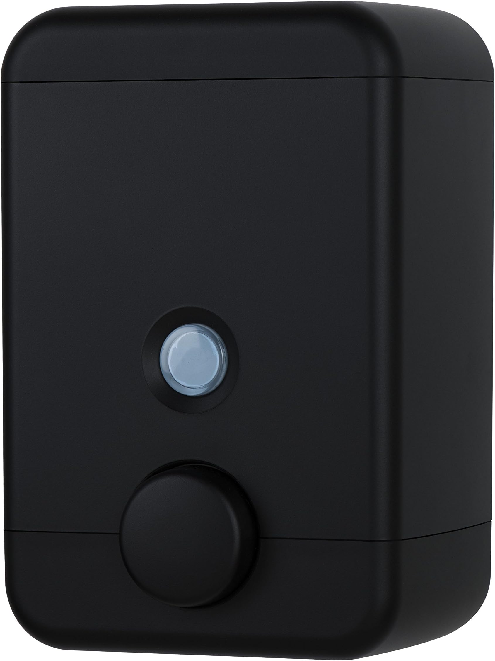 HOMEPLUZ Cube Wall-Mounted Soap Dispenser (25oz) - Durable, Refillable Liquid Soap Pump (Black)