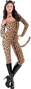 AMSCAN Leopard Catsuit Halloween Costume for Women, Standard, with Included Accessories