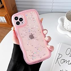 Qokey for iPhone 13 Mini Case 5.4" Curly Wave Edge
