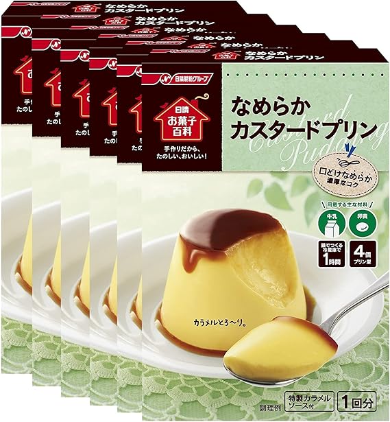 Amazon Co Jp 日清お菓子百科 なめらかカスタードプリン 55g 6個 食品 飲料 お酒