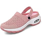Trsorini Mules Clogs for Women Summer Air Cushion Platform Mesh Mules Sneaker Sandals for Female Lightweight Beach Shoes Outdoor Slippers Walking Shoes