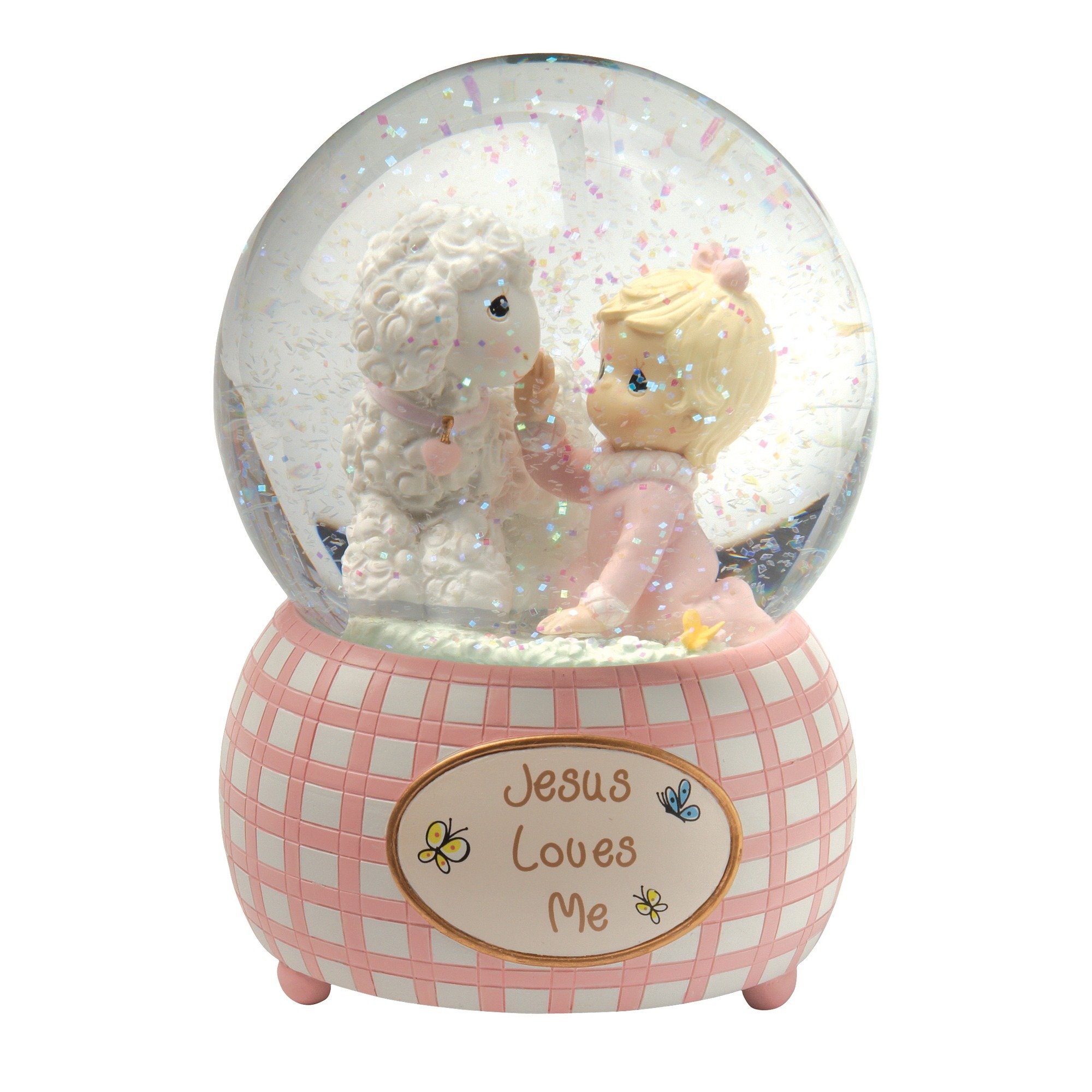 Precious Moments, Jesus Loves Me, Snow Globe, Resin, Girl, 102403