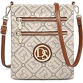 Dasein Women Small Crossbody Bag Lightweight Shoulder Purses Multi Zipper Pockets Phone Purse Handbag