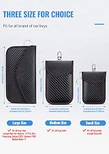 lanpard Faraday Pouch 2 Pack Car Key Signal Blocker RFID Protection view 3