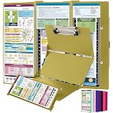 Nursing Clipboard EMT Edition 3 Layers Aluminum Foldable Nurse Clip Board Nursing Student Essentials Foldable Clipboard Nursing Trifold Nursing School Essentials