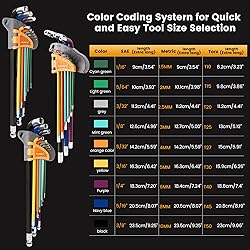 MULWARK Allen Wrench Set 28-Piece with Extra Long