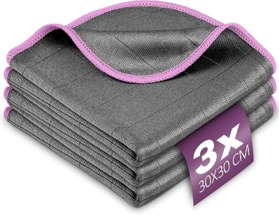 Airlab 3X Magic Glass Cleaning Cloth 400 GSM 30x30cm Lint Free Microfiber