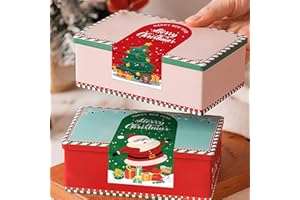 50PCS Christmas Stickers for Gifts - Merry Christmas Seal Labels for Gift Wrapping, Boxes, Cards & Party Decorations, Red