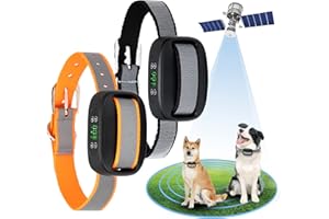 GPS Wireless Dog Fence, Electric Dog Fence with GPS, Range 98-3281 ft, Adjustable Warning Strength, Rechargeable, Pet Contain