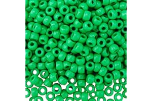 QPIXVB 1100pcs Pony Beads,Beads for Jewelry Making Friendship Bracelet Beads Kit Beads for Bracelets Making Hair Beads,Beads for Crafts Green Beads Bulk Kandi Beads Christmas DIY Crafts Gifts,Craft Beads