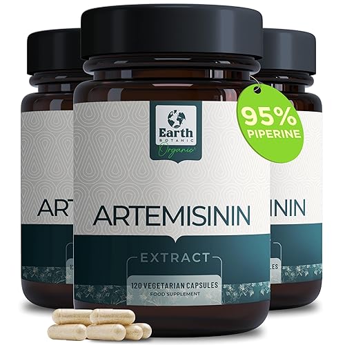 Earth Botanic Organic Artemisinin (Artemisia Absinthium) with Piperine - 120 Vegan Capsules Supports Immunity -60 Days Supply - Non-GMO, Gluten Free, No Additives