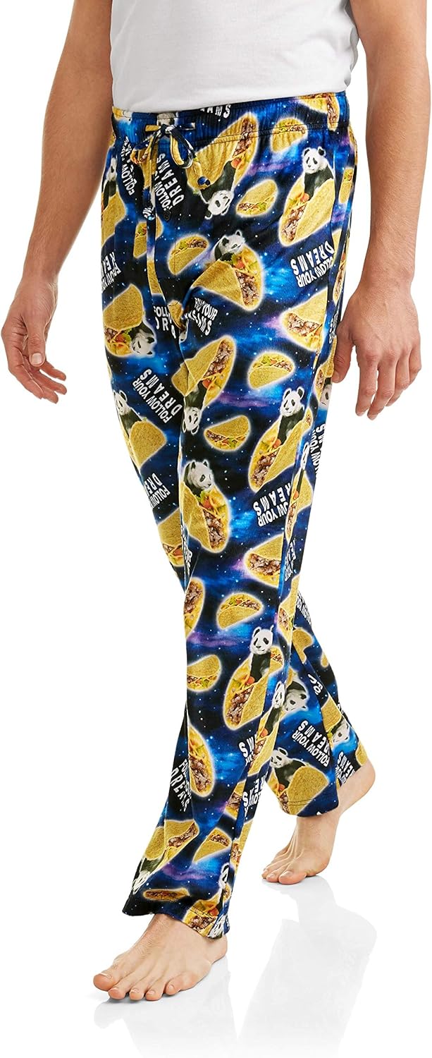 Taco Dreams Mens Minky Sleep Pants (Medium (3234)) Clothing