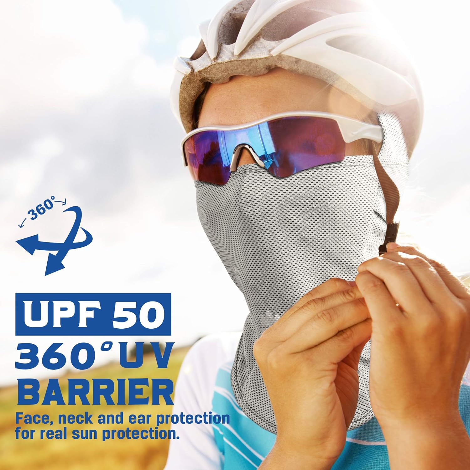 EXski Balaclava Face Mask Breathable Sun Protection Cooling for Cycling Running Men Women: Clothing
