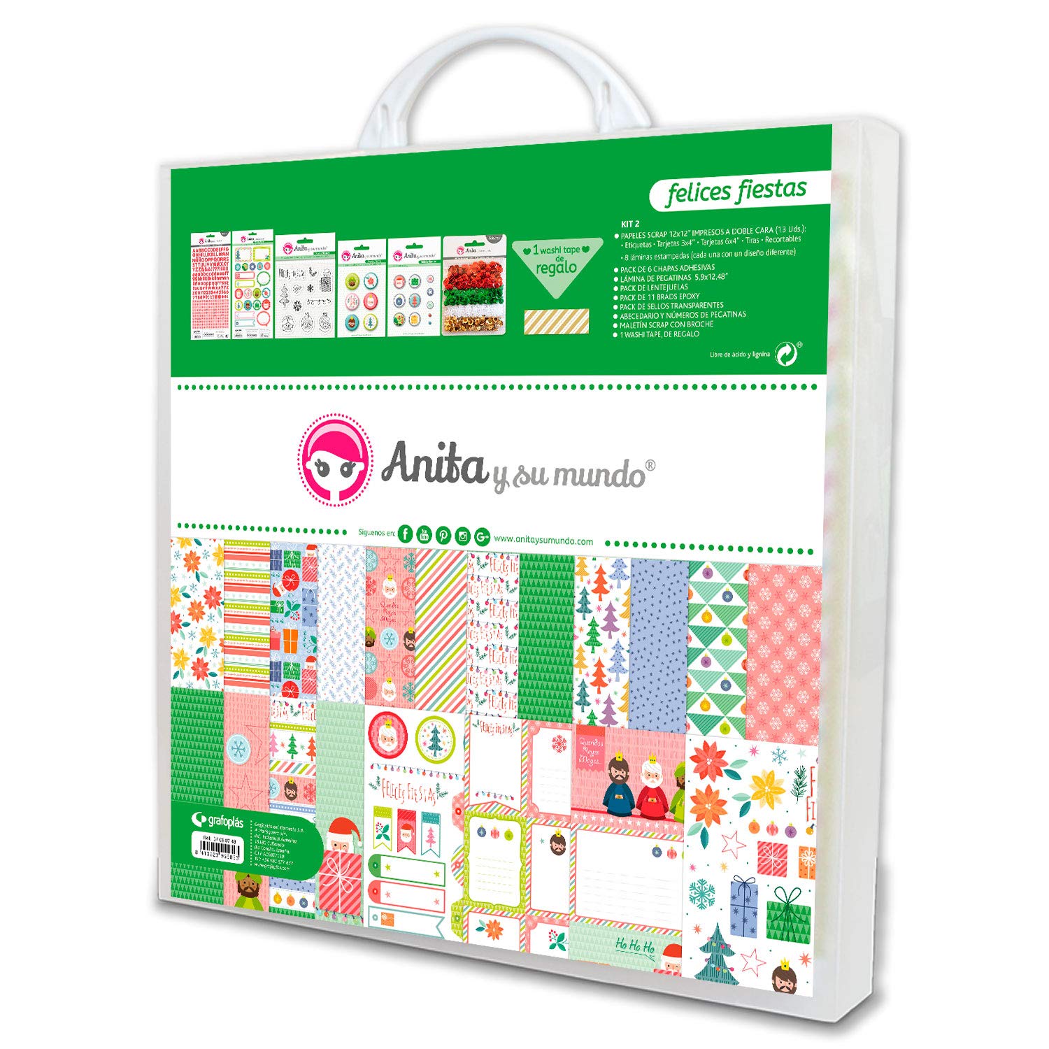 Anita y Su Mundo Happy Party Kit, Christmas, 30.5 x 30.5 cm, 20