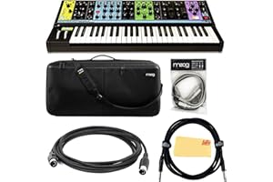 MOOG MUSIC INC. Moog Matriarch Semi-Modular Analog Synthesizer Bundle with Case, Patch Cables, Instrument and Midi Cable and Austin Bazaar Polishing Cloth