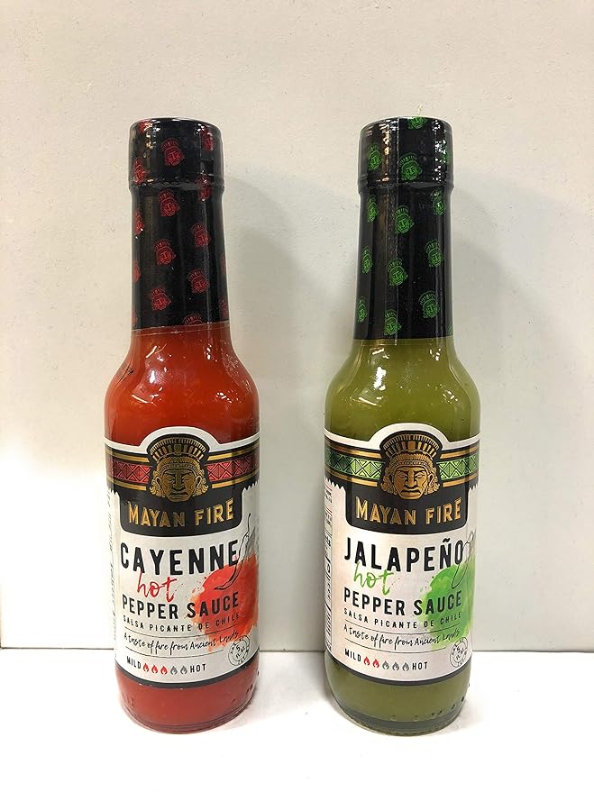 Mayan Fire Hot Pepper Sauce Combo Cayenne
