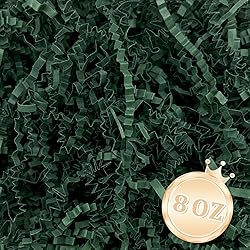 Zankubom 1/2LB Dark Green Crinkle Cut Paper Shred