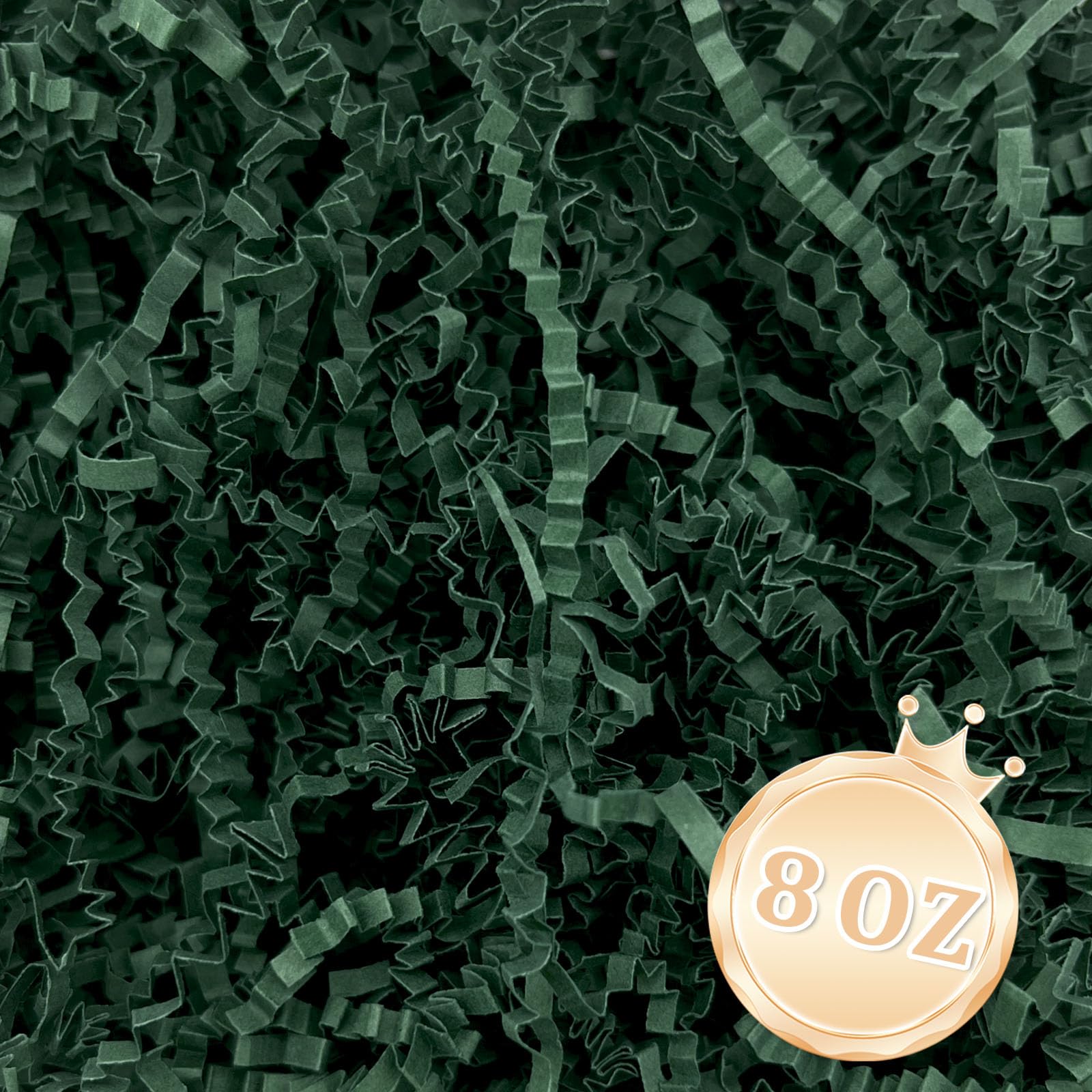 Zankubom 1/2LB Dark Green Crinkle Cut Paper Shred