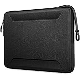 Fintie 13-14 Inch Laptop Sleeve Case for MacBook Pro 14, Air 13.6 A2681 A3113 A3240, MacBook Pro/Air 13, iPad 12.9-13 - Shockproof EVA Carrying Bag, Black